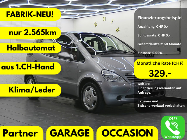 MERCEDES-BENZ A 160 Halb-Automat | nur 2.565km!! | aus. 1.Hand | Fabrik-NEU! | Elégance | Frisch ab MFK & Service | Rostfrei |