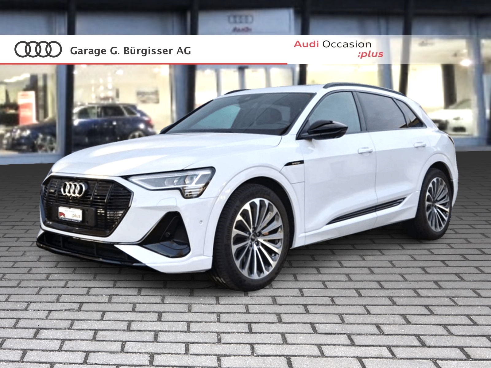 AUDI e-tron 55 S Line Black Edition quattro Gletscherweiss Metallic