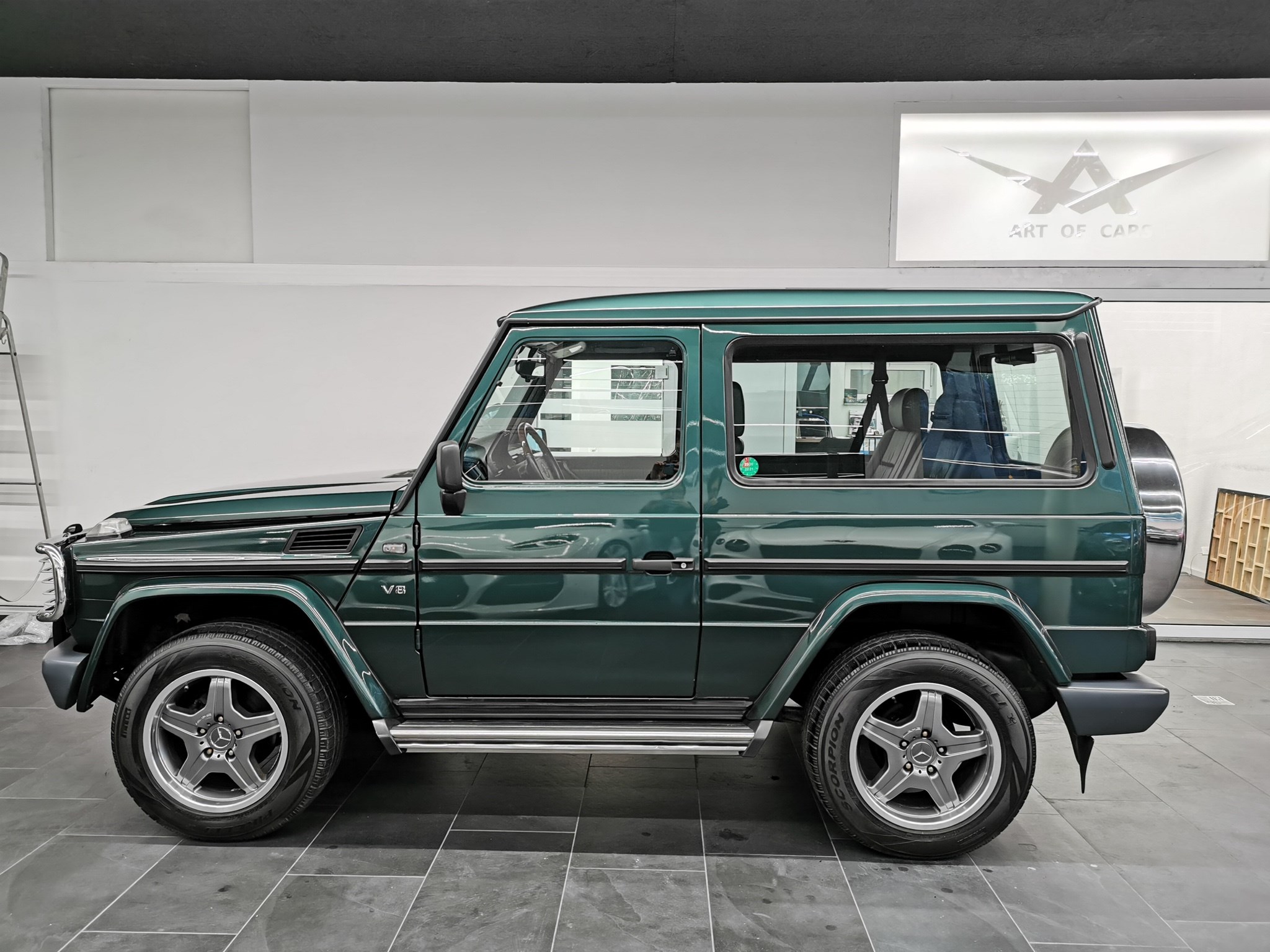 MERCEDES-BENZ G 500 PUCH 463 G 55 G 63 SHORT WHEEL BASE 3 DOOR CABRIOLET V8 BM3 SELTEN UNIKAT GREEN GRÜN AMG 18