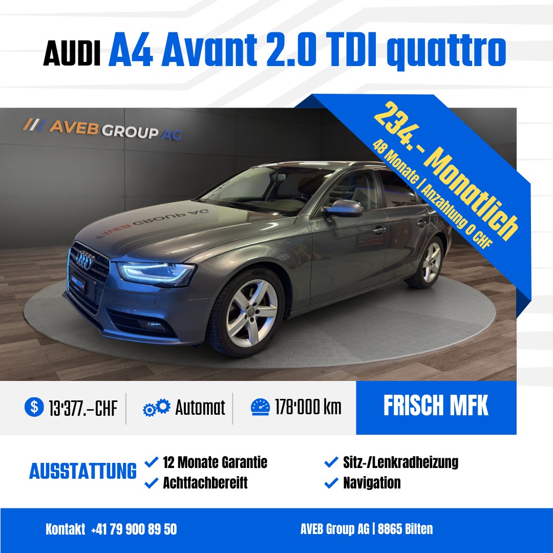 AUDI A4 Avant 2.0 TDI 177 quattro S-Tronic