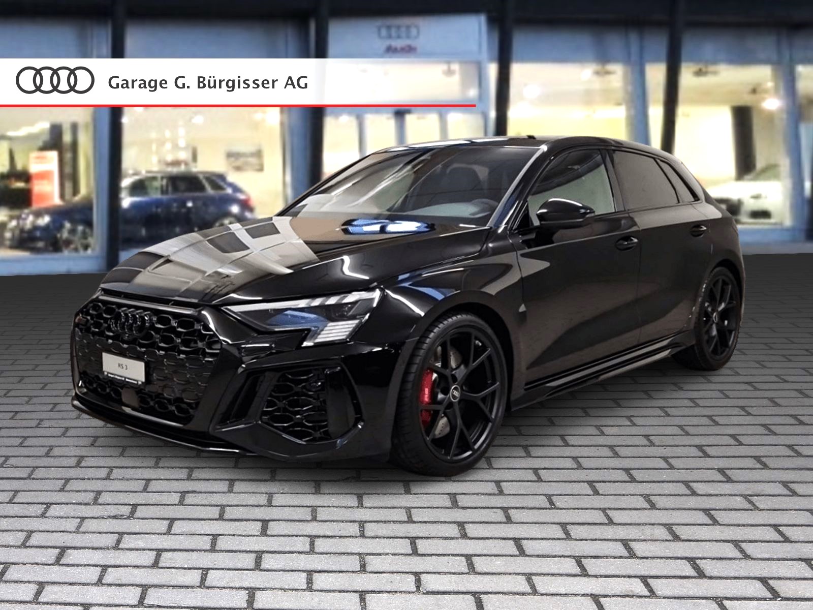 AUDI RS3 Sportback 2.5 TSI quattro S-tronic Mythosschwarz Metallic / Grüne Nähte