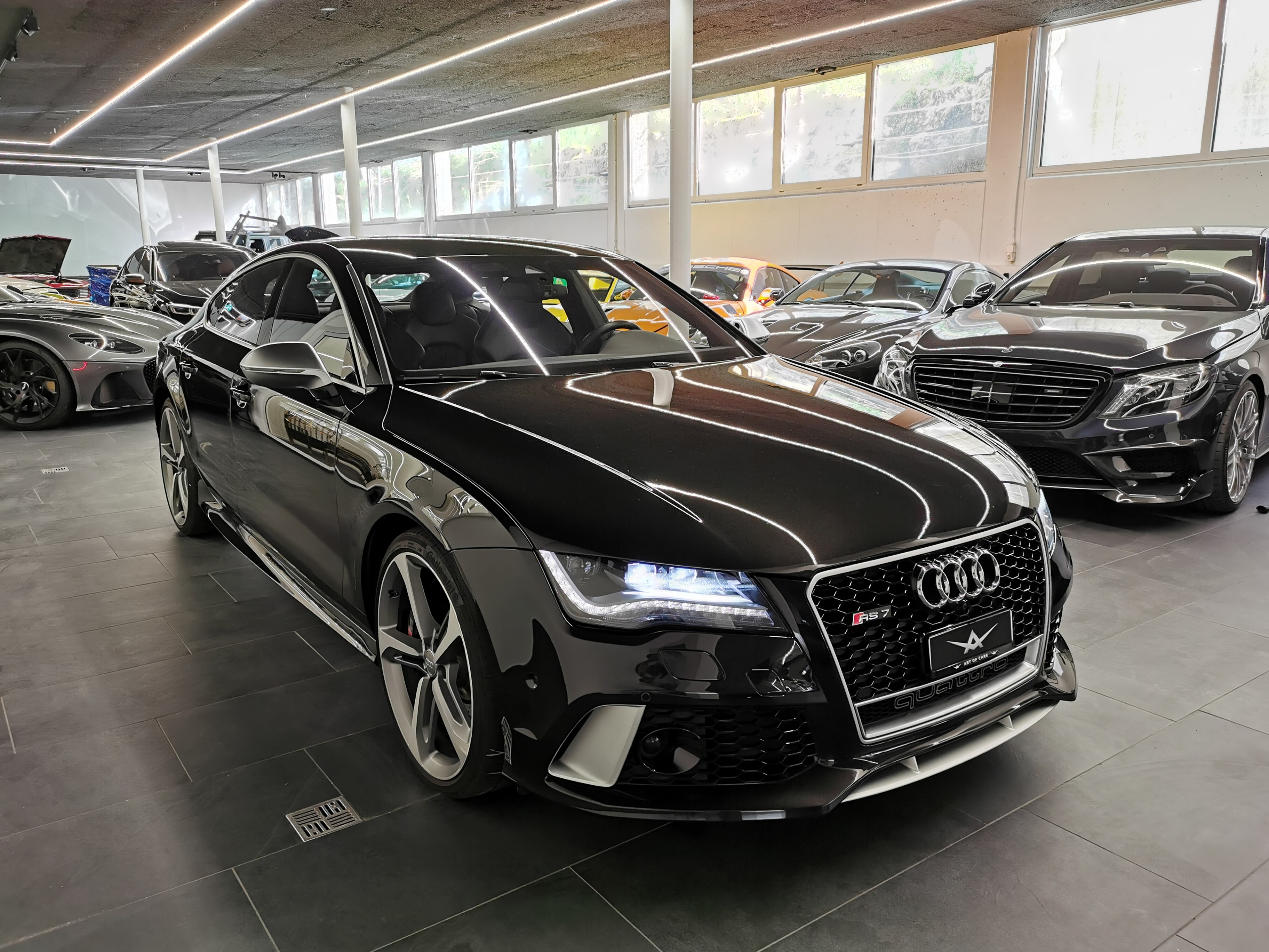 AUDI RS7 Sportback 4.0 ABT 666 PS PANTHERSCHWARZ KRISTALLEFFEKT TFSI V8 quattro KEYLESS, HEAD-UP, ALCANTARA, BOSE SOUND