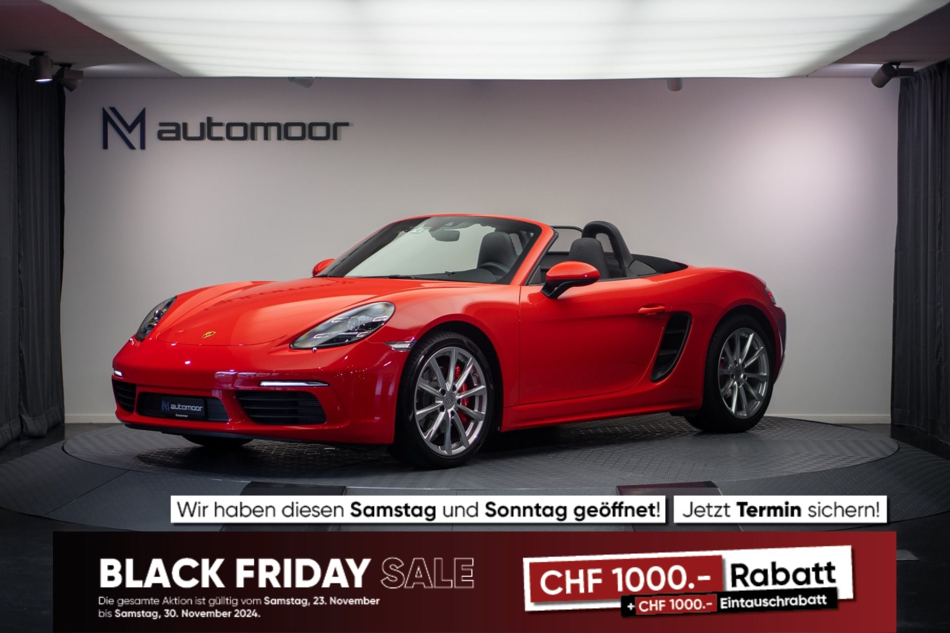 PORSCHE 718 Boxster S 2.5 PDK *CH-Fahrzeug* *Leder* *Indischrot*