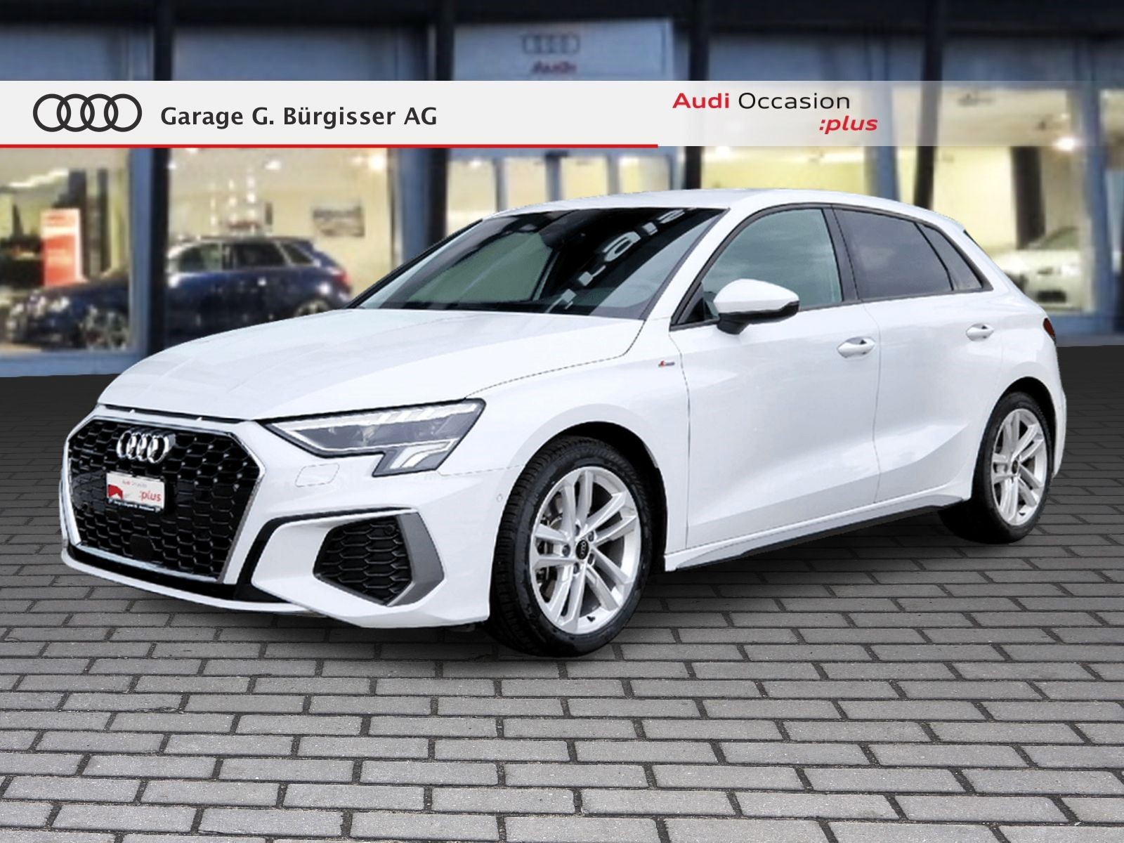 AUDI A3 Sportback 40 TFSI S line quattro Gletscherweiss Metallic