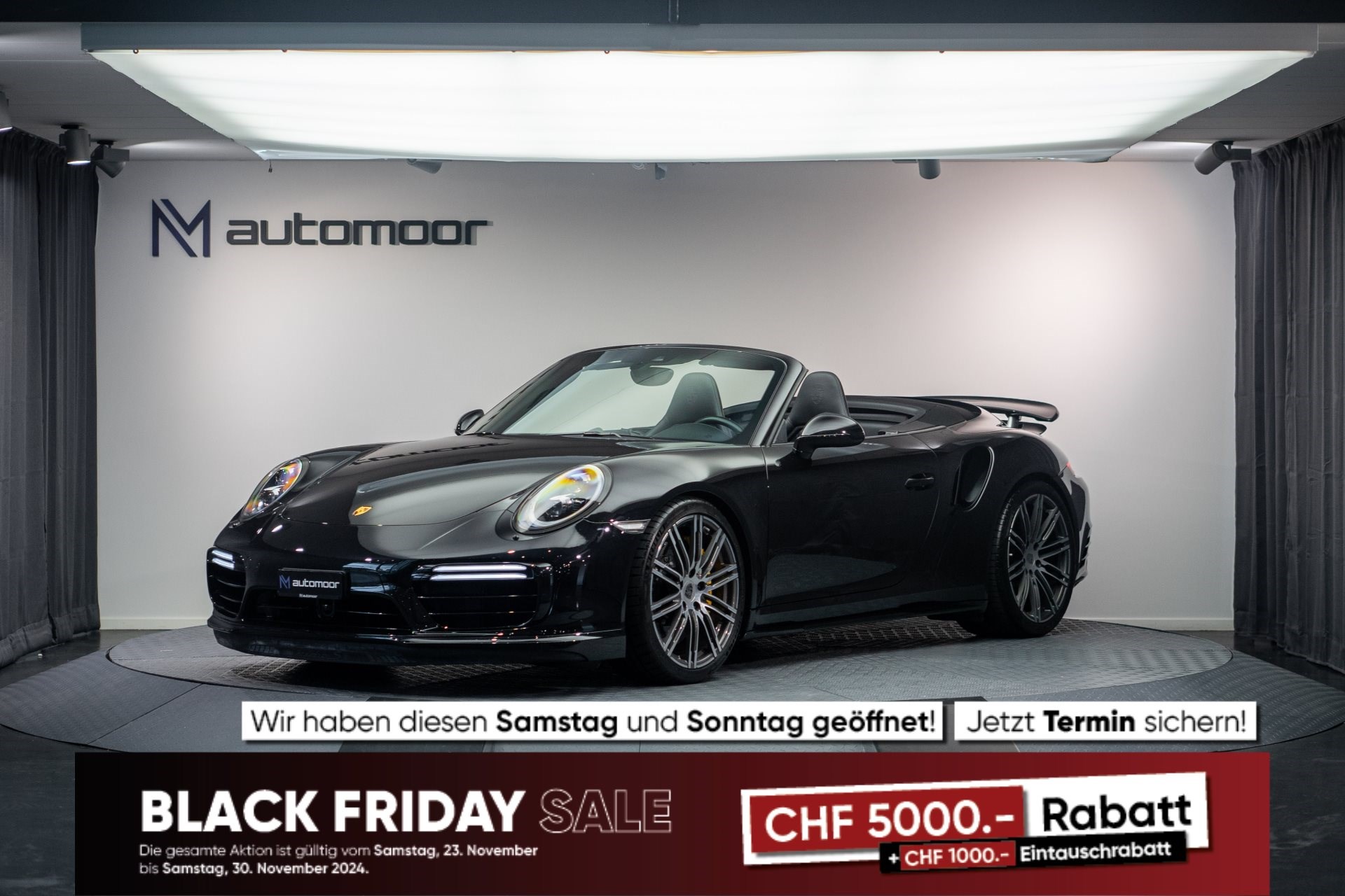 PORSCHE 911 Turbo S Cabrio PDK *Moshammer* *Burmester* *Schalensitze*