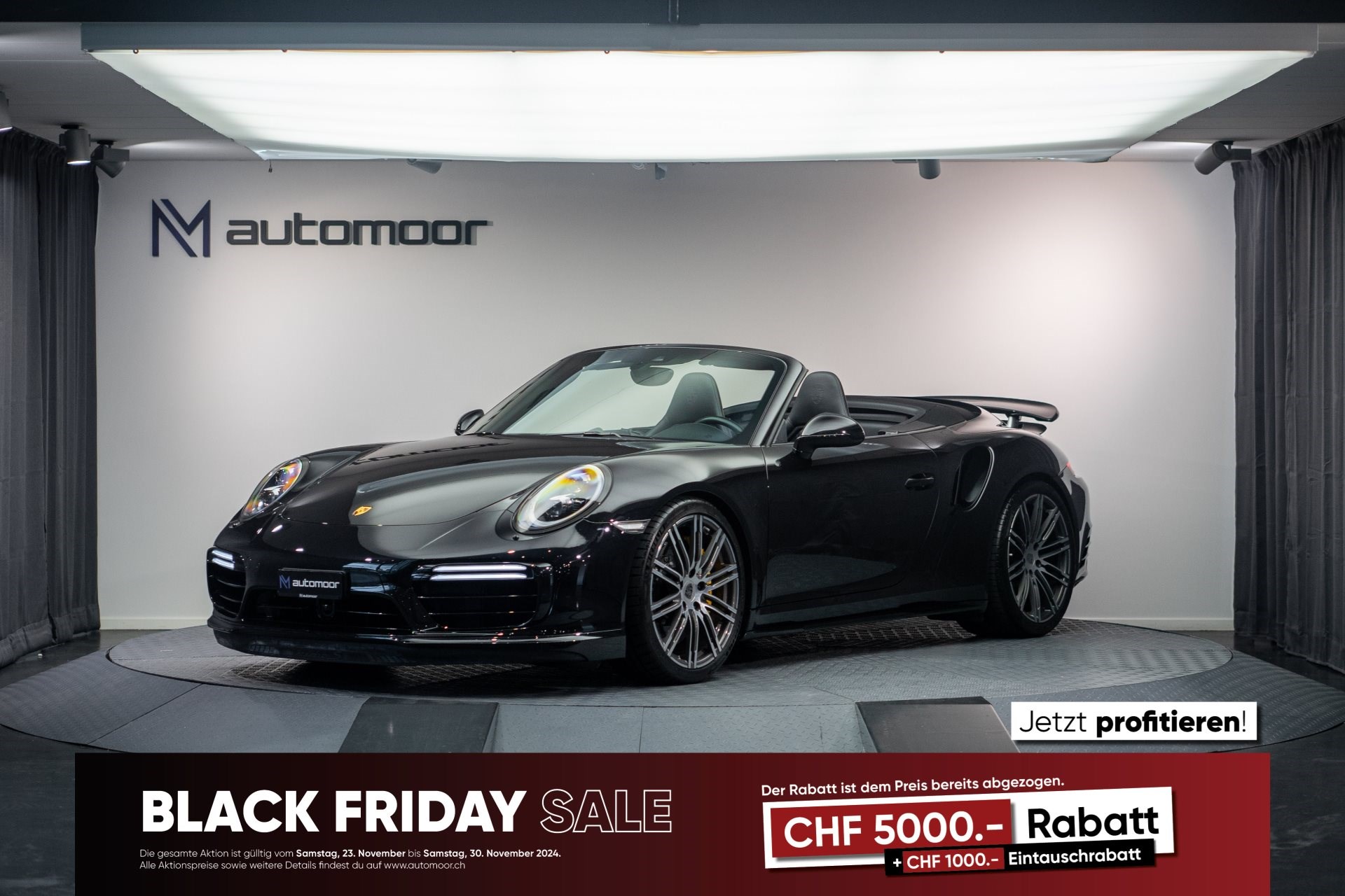 PORSCHE 911 Turbo S Cabrio PDK *Moshammer* *Burmester* *Schalensitze*