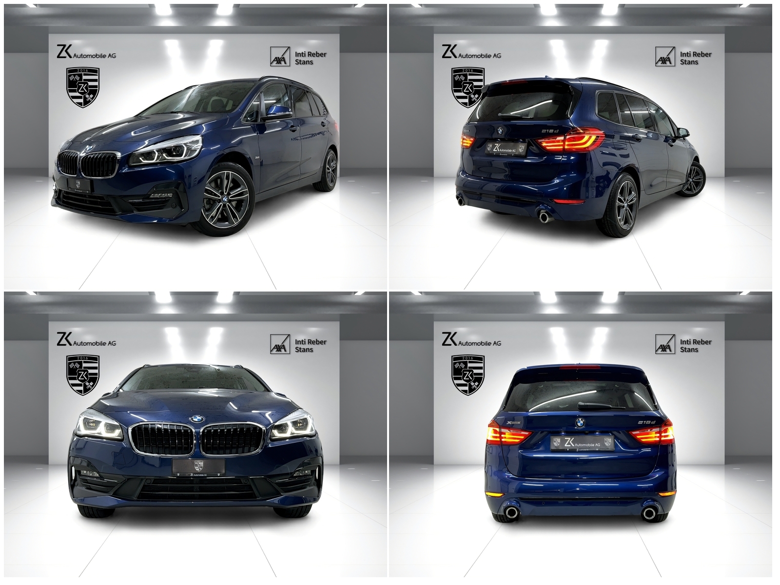 BMW 218d xDrive Gran Tourer Sport Line MEDITERRANBLAU / Panorama-Glasdach