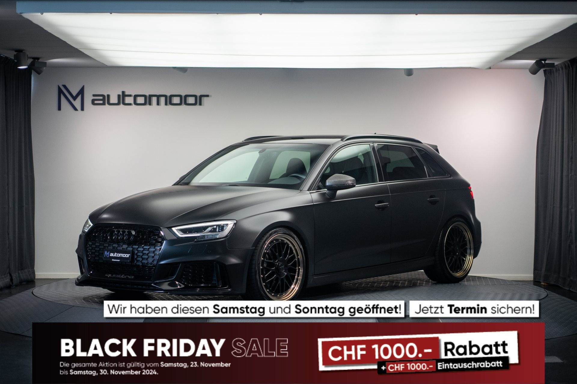 AUDI RS3 2.5 TFSI quattro *Black Satin* *ohne OPF* *Keramik Bremse* *GK Felgen*